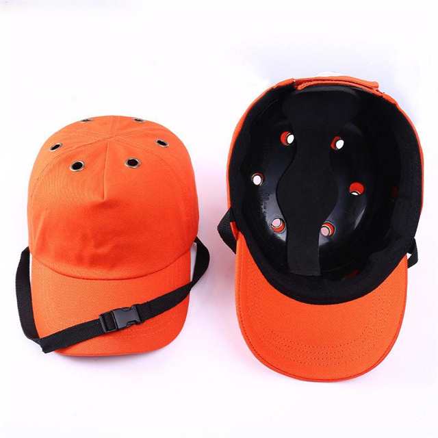 ヘルメット 頭部保護帽 帽子型ヘルメット 安全ヘルメット 作業用 安全 自転車 軽量ヘルメット/オレンジ